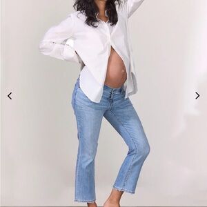 HATCH cropped maternity jean: Size 26